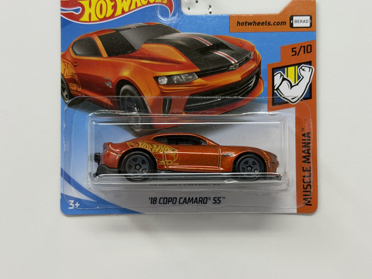 Hot Wheels Muscle Mania 2018 Chevrolet COPO Camaro SS 1:64 Diecast Short Card