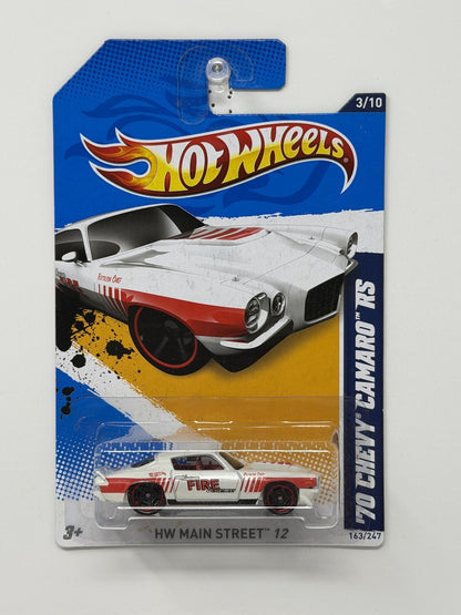 Hot Wheels HW Main Street 1970 Chevrolet Camaro RS 1:64 Diecast White