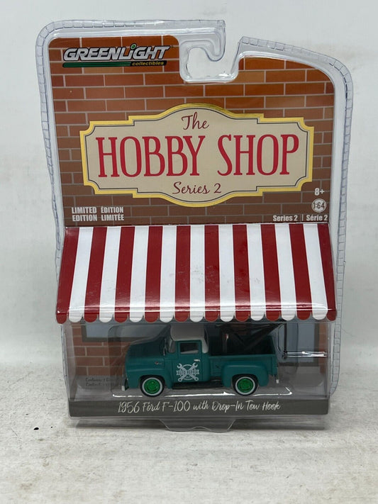 Greenlight Green Machine Hobby Shop 1956 Ford F-100 with Tow Hook 1:64 Diecast