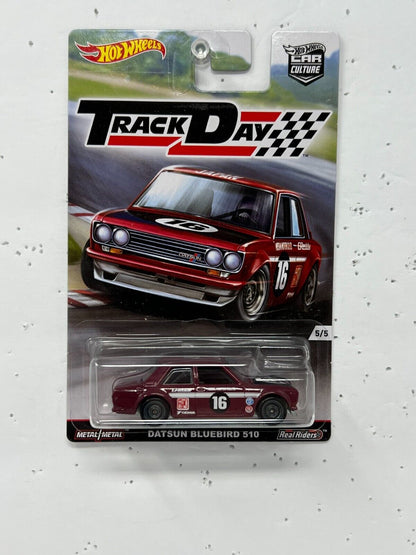 Hot Wheels Track Day Datsun Bluebird 510 Real Riders 1:64 Diecast