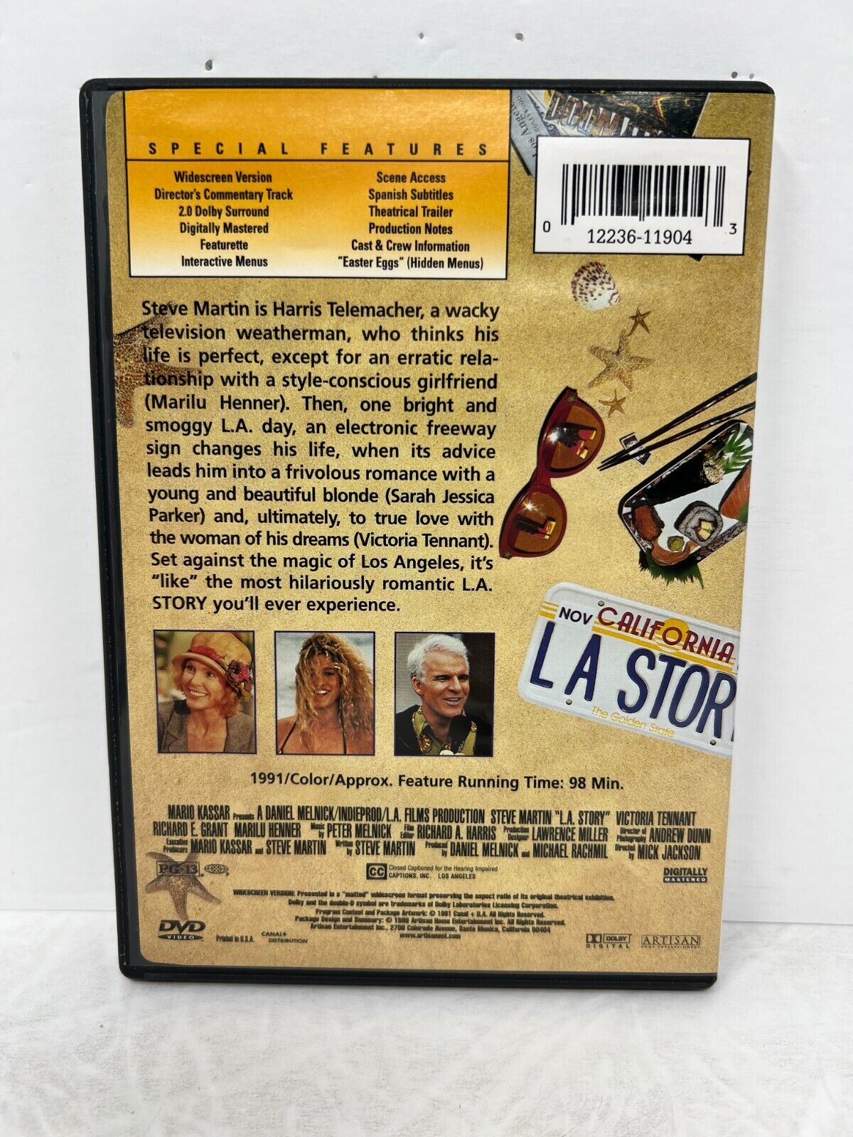 L.A. Story (DVD, 1999) Comedy Steve Martin Good Condition!!!