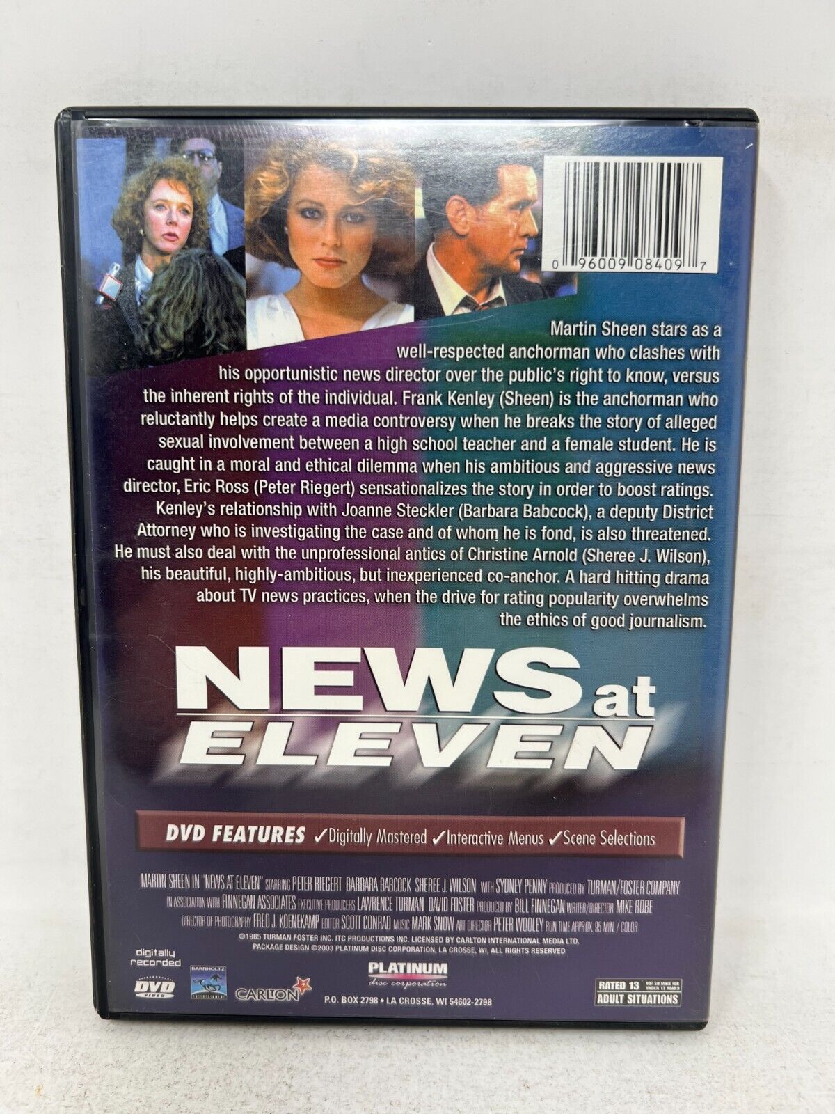 News at Eleven (DVD, 2003) Martin Sheen Drama Good Condition!!!