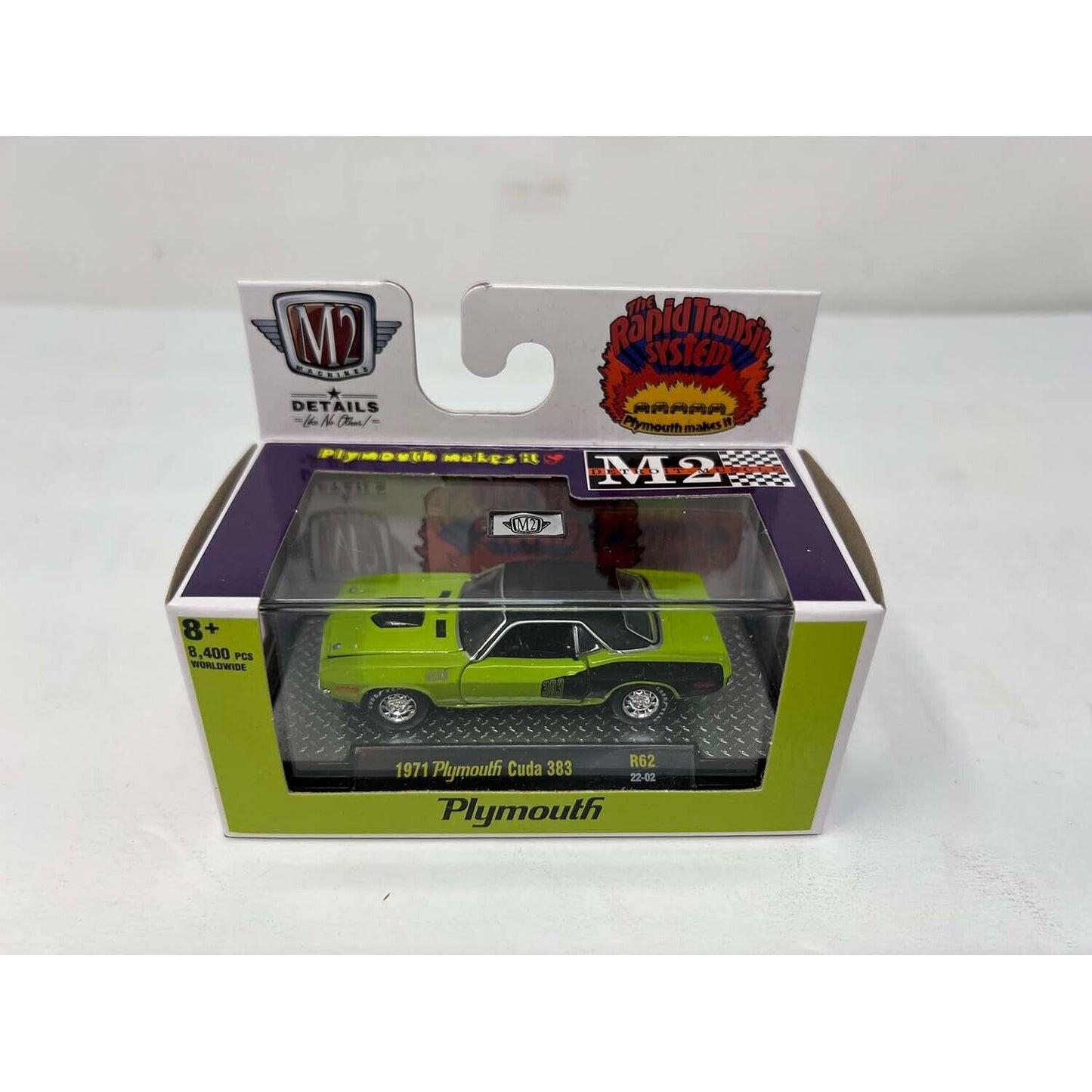 M2 Machines Plymouth 1971 Plymouth Cuda 383 R62 1:64 Diecast