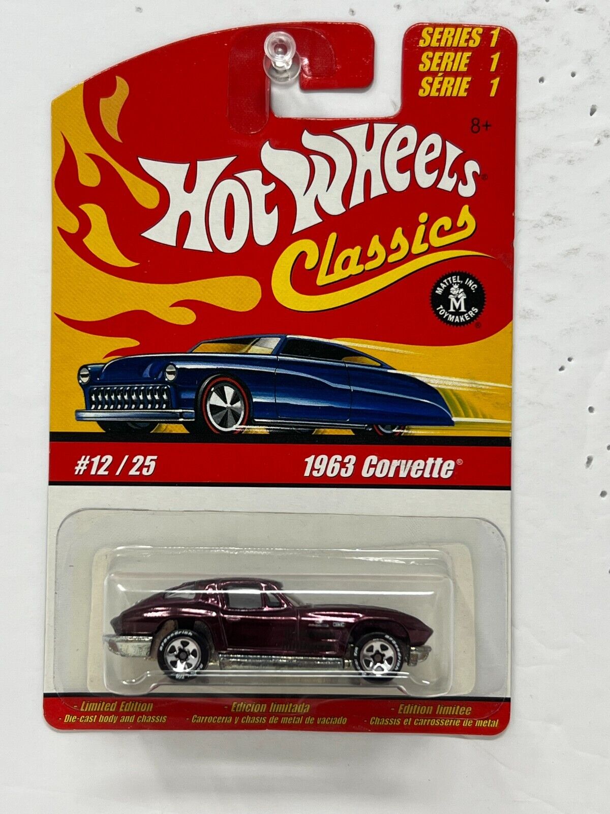 Hot Wheels Classics Series 1 1963 Corvette 1:64 Diecast