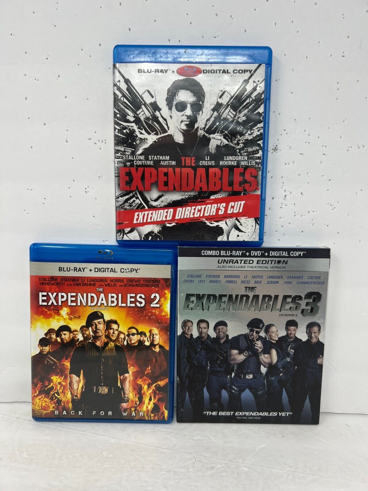 The Expendables Trilogy 3-Movie Collection Blu-ray 1 2 3 Good Condition!!!