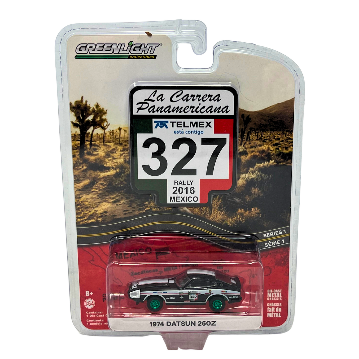 Greenlight La Carrera Panamericana 1974 Datsun 260z Green Machine 1:64 Diecast