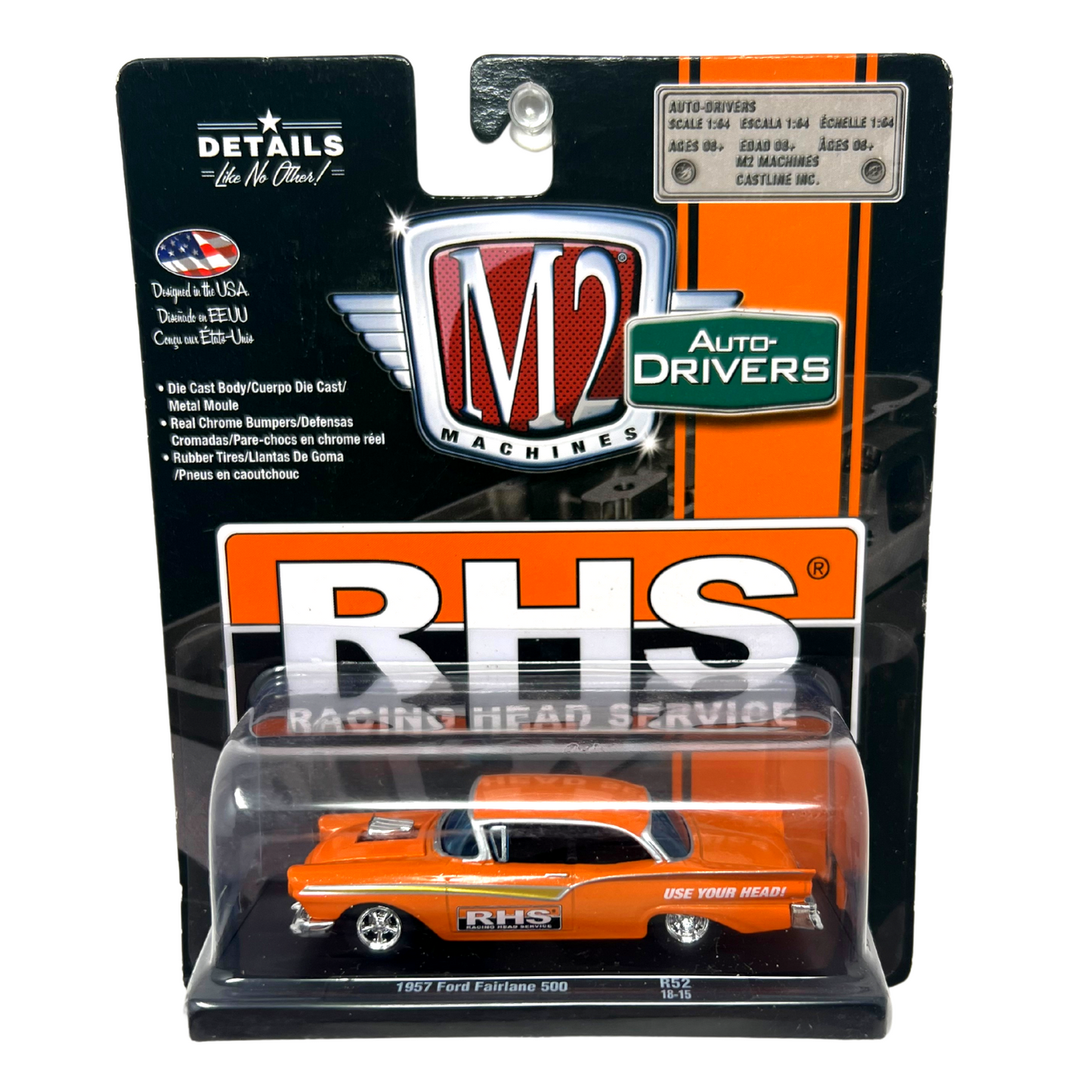 M2 Machines Auto-Drivers 1957 Ford Fairlane 500 R52 1:64 Diecast