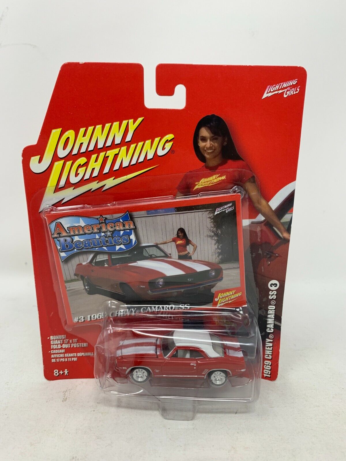 Johnny Lightning American Beauties 1969 Chevy Camaro SS 1:64 Diecast