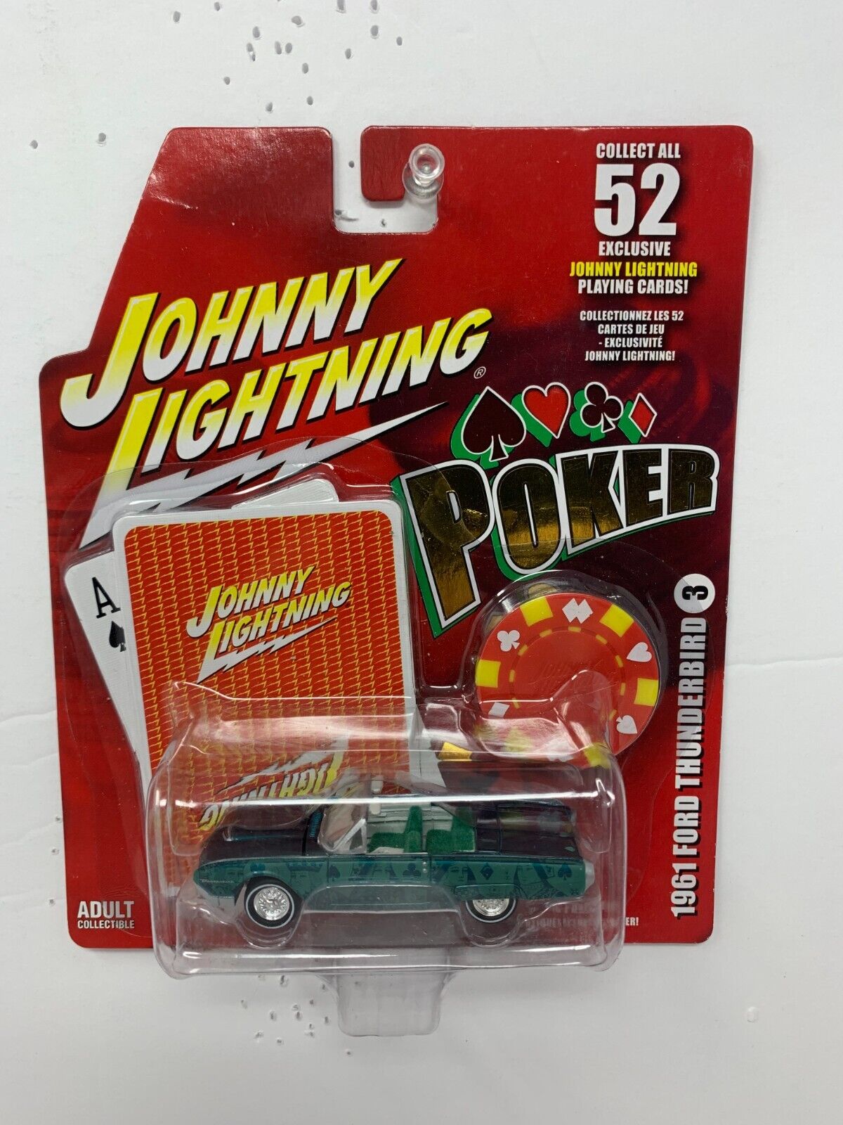 Johnny Lightning Poker 1961 Ford Thunderbird 1:64 Diecast