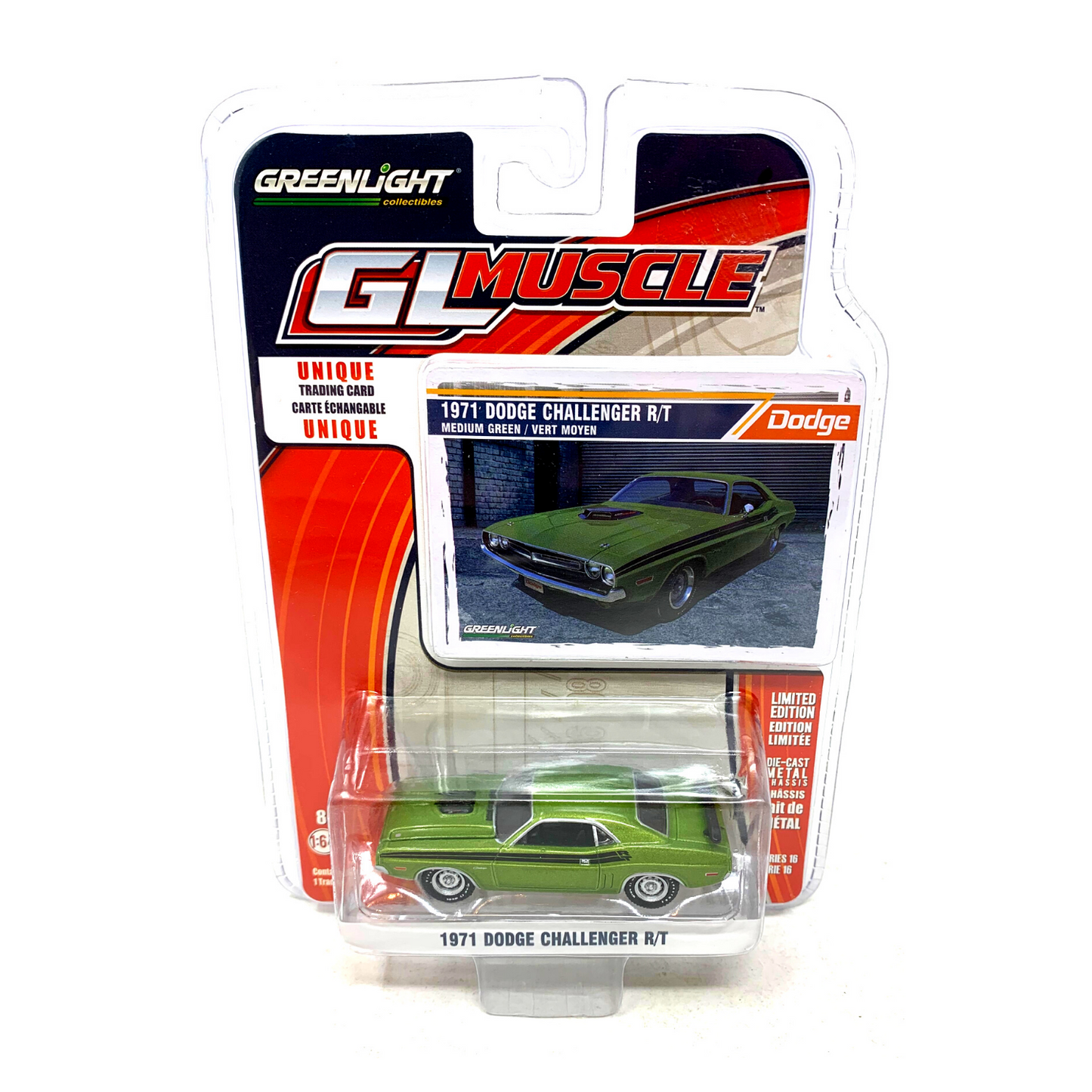 Greenlight GL Muscle Series 16 1971 Dodge Challenger R/T 1:64 Diecast