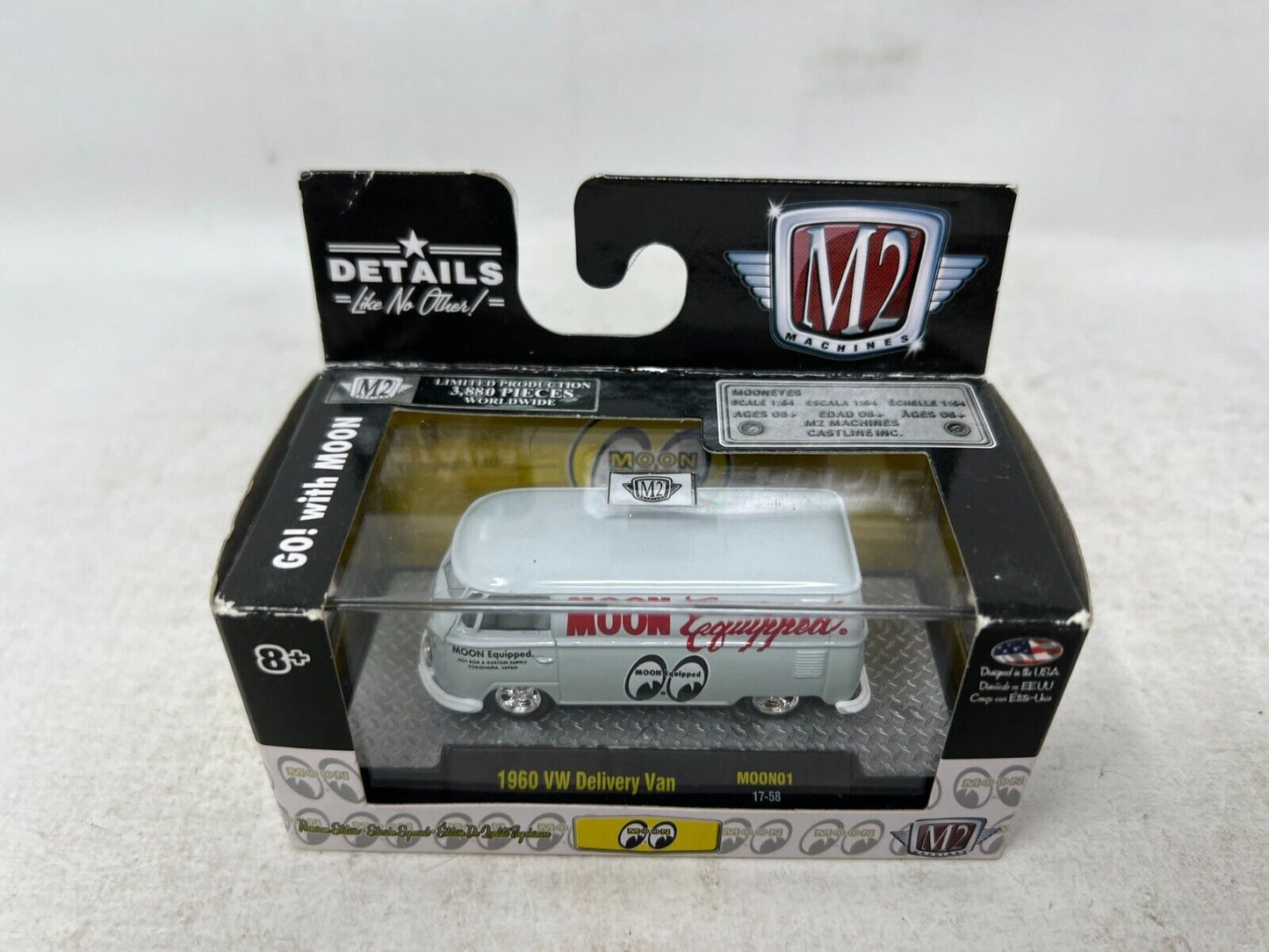 M2 Machines Moon Equipped 1960 VW Delivery Van MOON01 1:64 Diecast