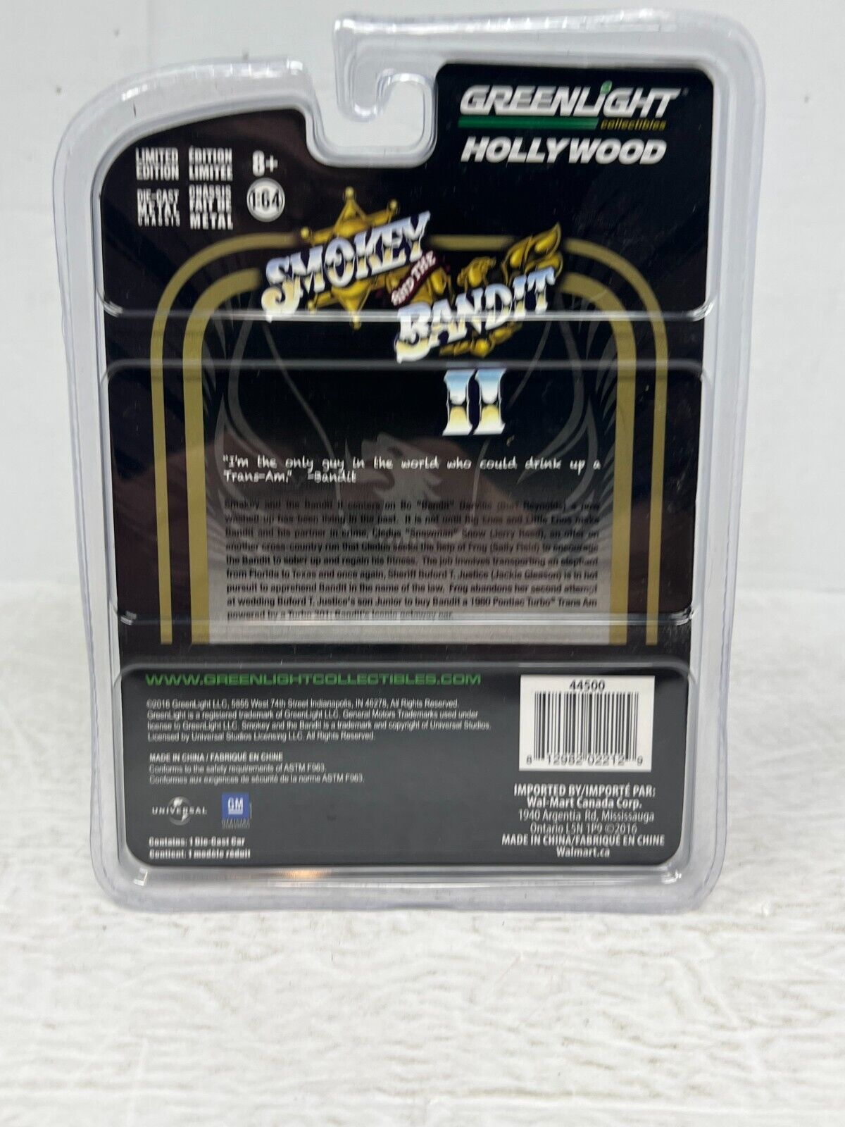 Greenlight Hollywood Smokey and the Bandit Bandit's 1980 Pontiac TA 1:64 Diecast