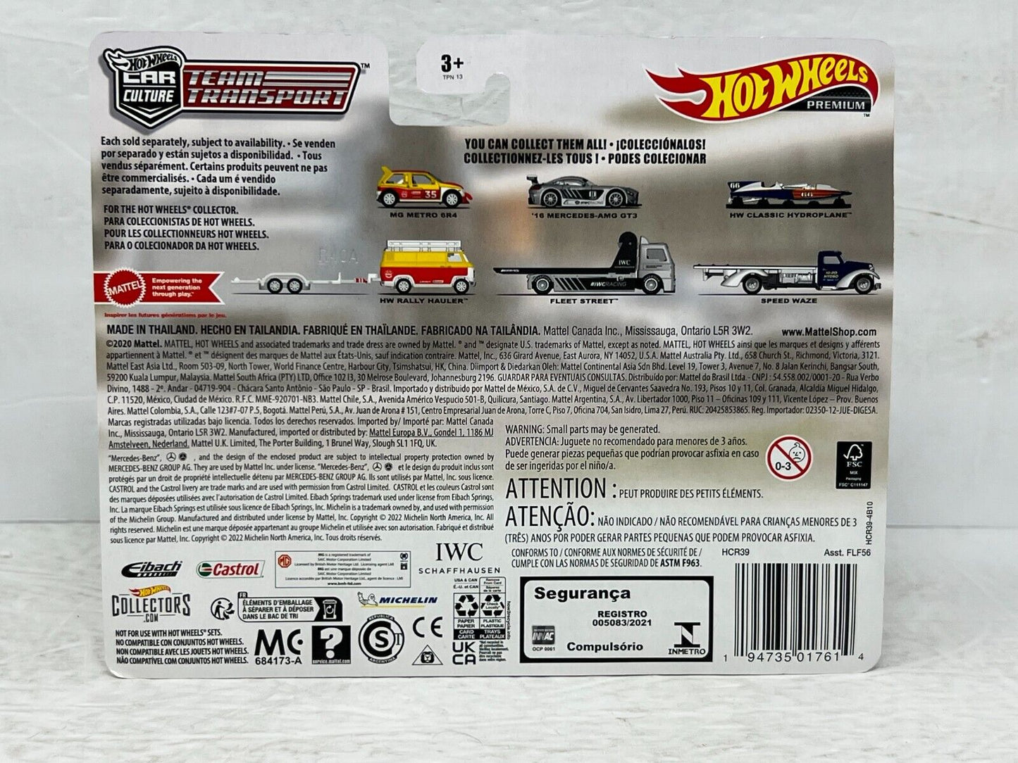 Hot Wheels Premium Team Transport '16 Mercedes-AMG & Fleet Street 1:64 Diecast