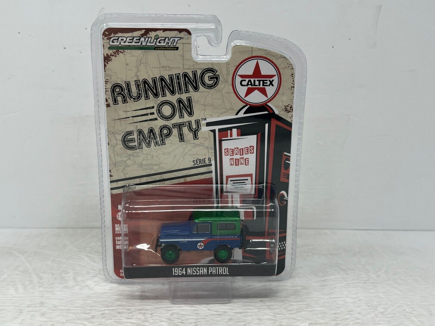 Greenlight Running on Empty 1964 Nissan Patrol Green Machine 1:64 Diecast