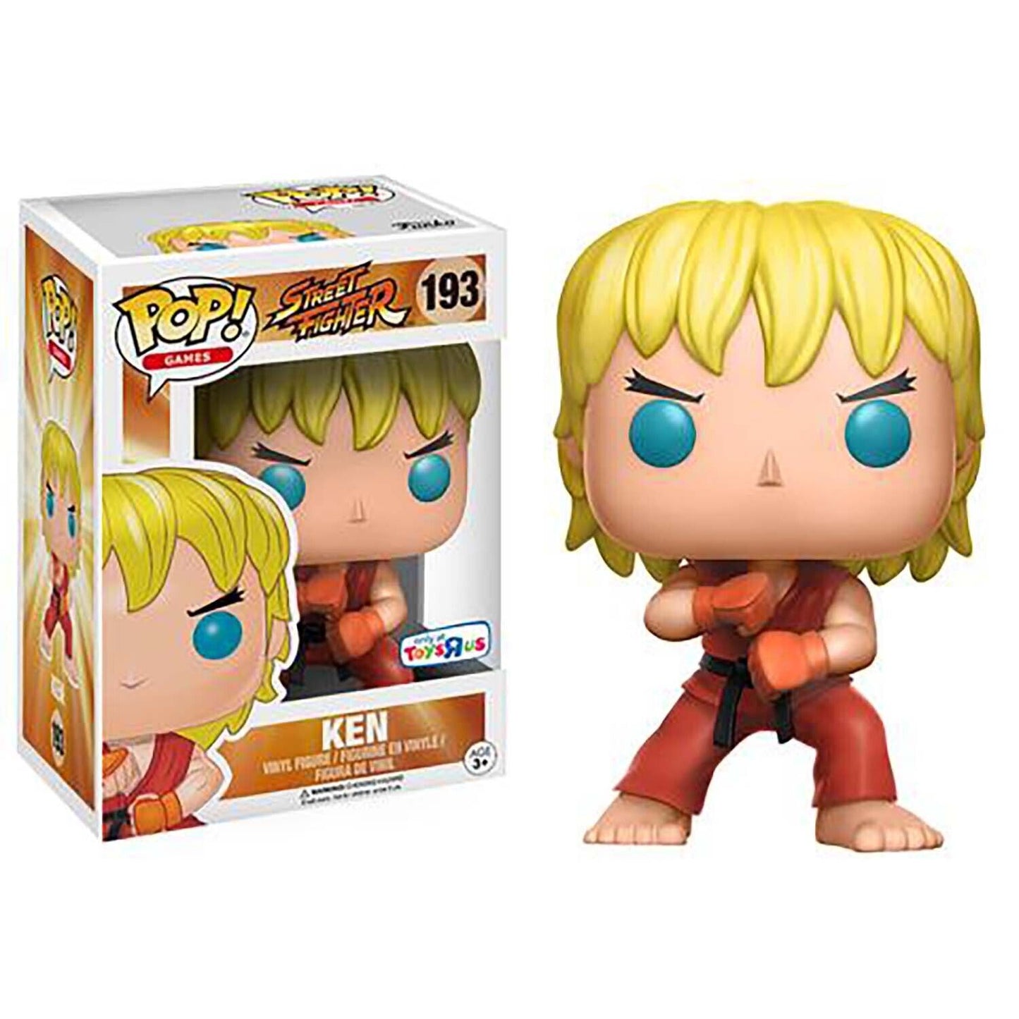 Funko Pop! Games Street Fighter #193 Ken Toys R Us Excl. Vinyl Figure Vaulted