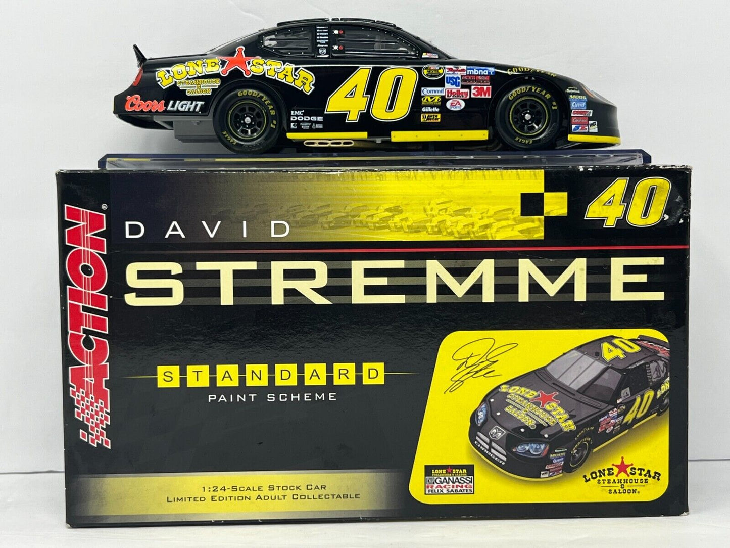 Action Nascar #40 David Stremme Lone Star Steakhouse 2006 Charger 1:24 Diecast