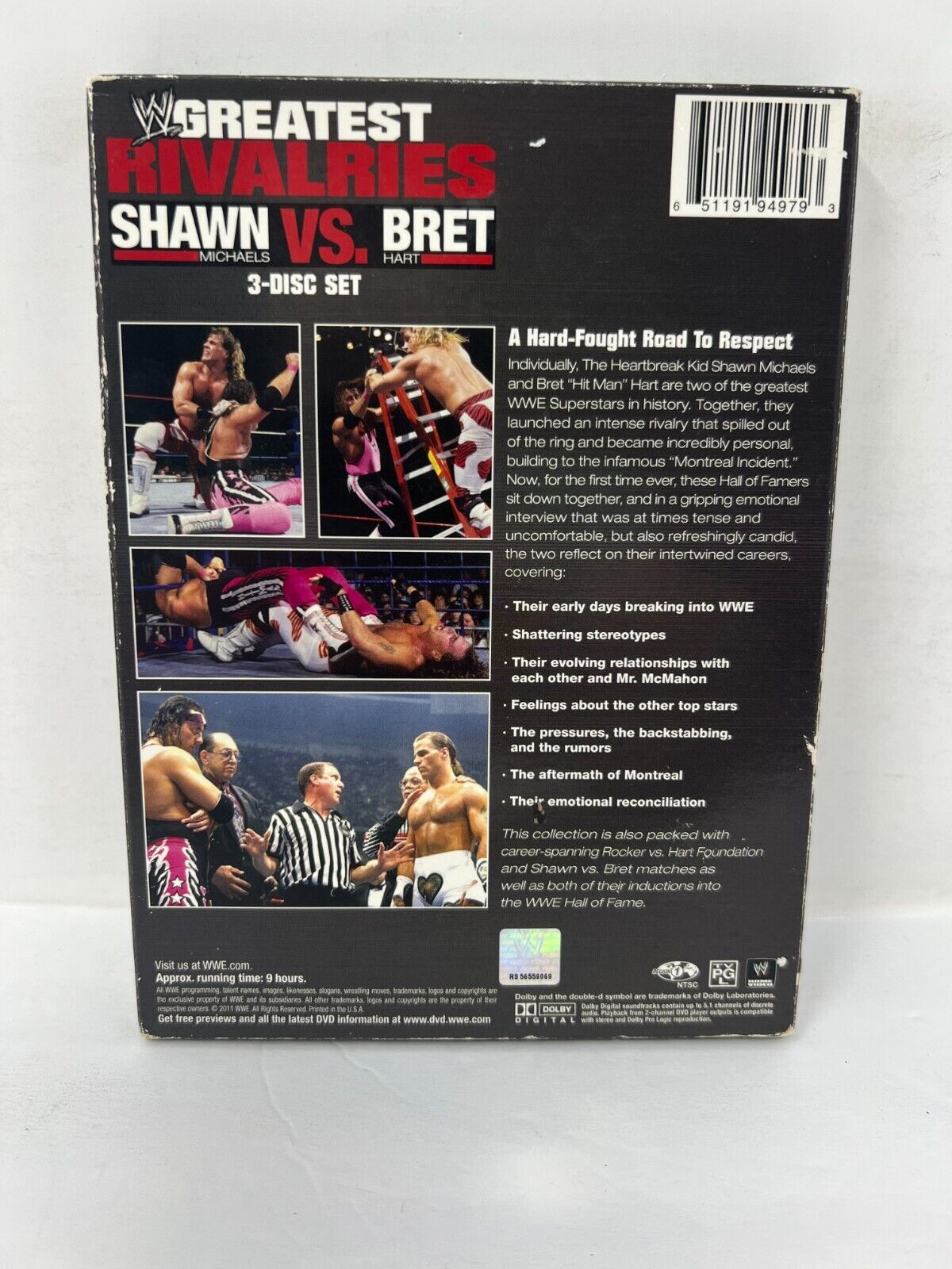 WWE: Greatest Rivalries - Shawn Michaels vs. Bret Hart (DVD, 2011)