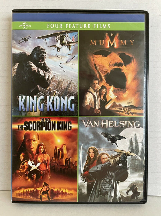 King Kong / The Mummy / Scorpion King / Van Helsing (DVD, 2012) Collection