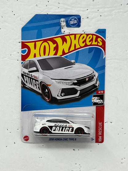 Hot Wheels HW Rescue 2018 Honda Civic Type R JDM 1:64 Diecast