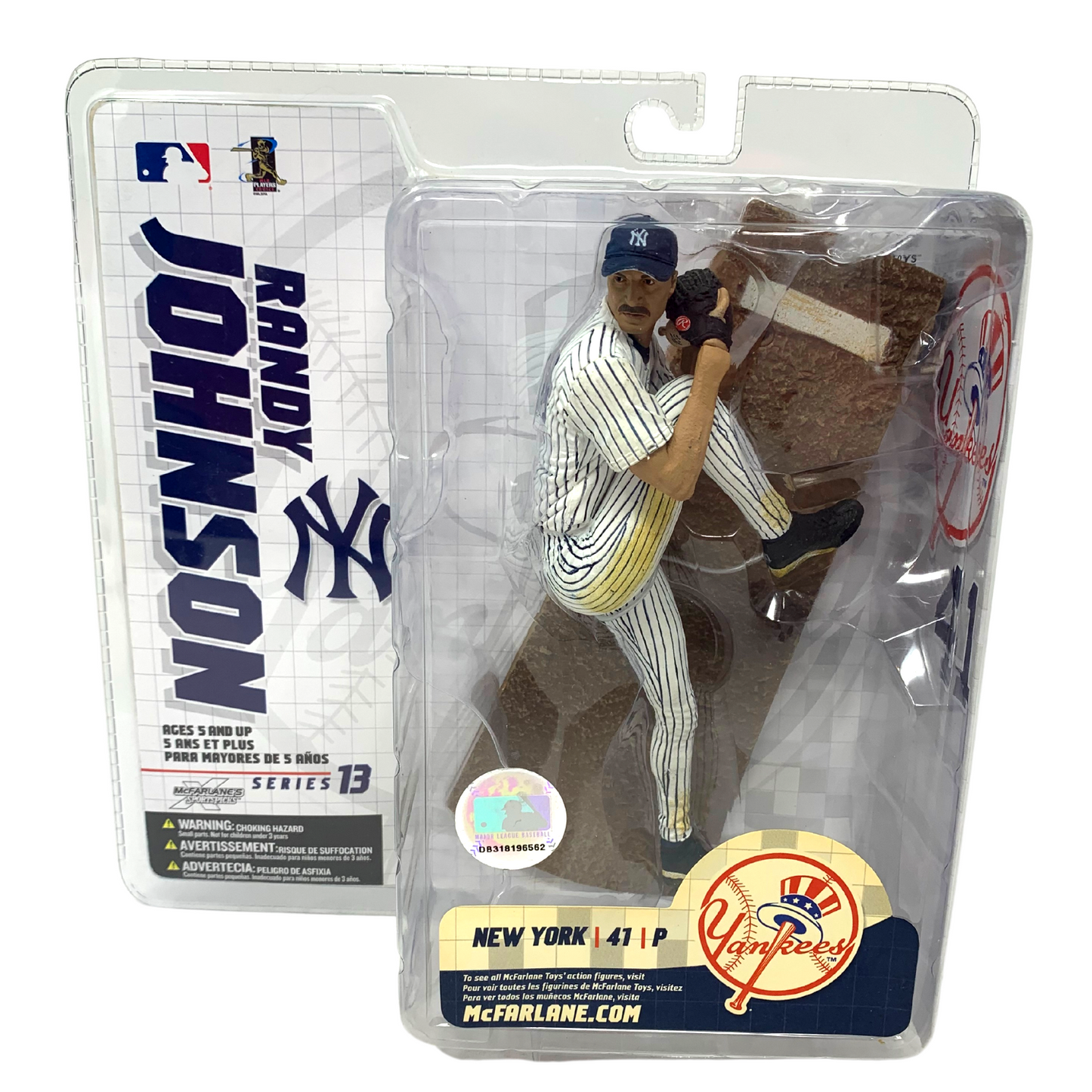 Mcfarlane MLB Series 13 Randy Johnson New York Yankees White Pinstripes Figurine