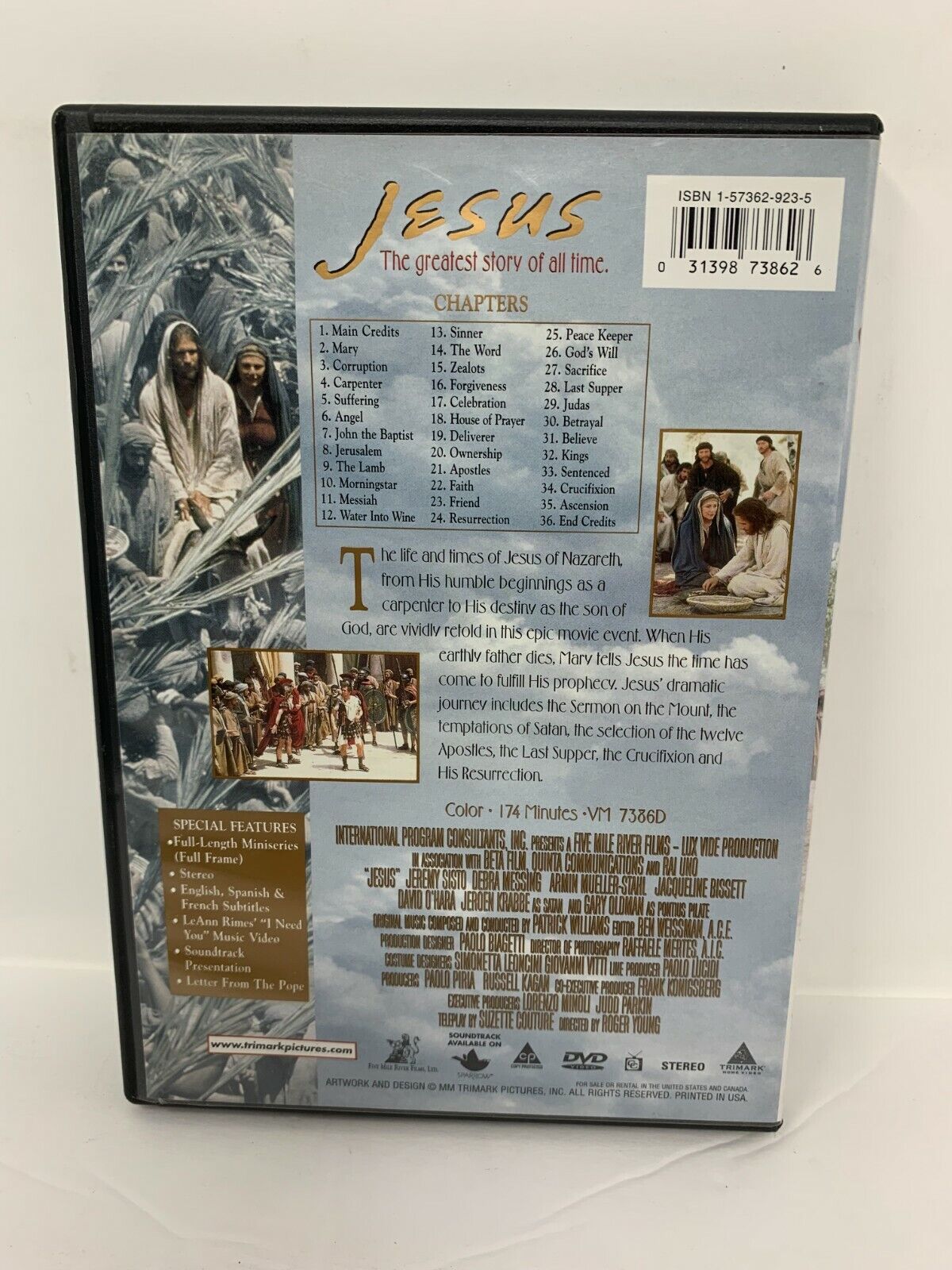 Jesus (DVD, 2005) Debra Messing Gary Oldman Religious Good Condition!!!