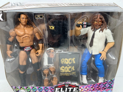 WWE Elite Collection 2-Pack The Rock & Mankind Rock and Sock Connection Figures