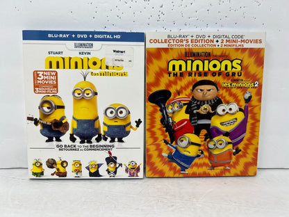 Minions & The Rise of Gru 2-Movie Collection Blu-ray Good Condition!!!