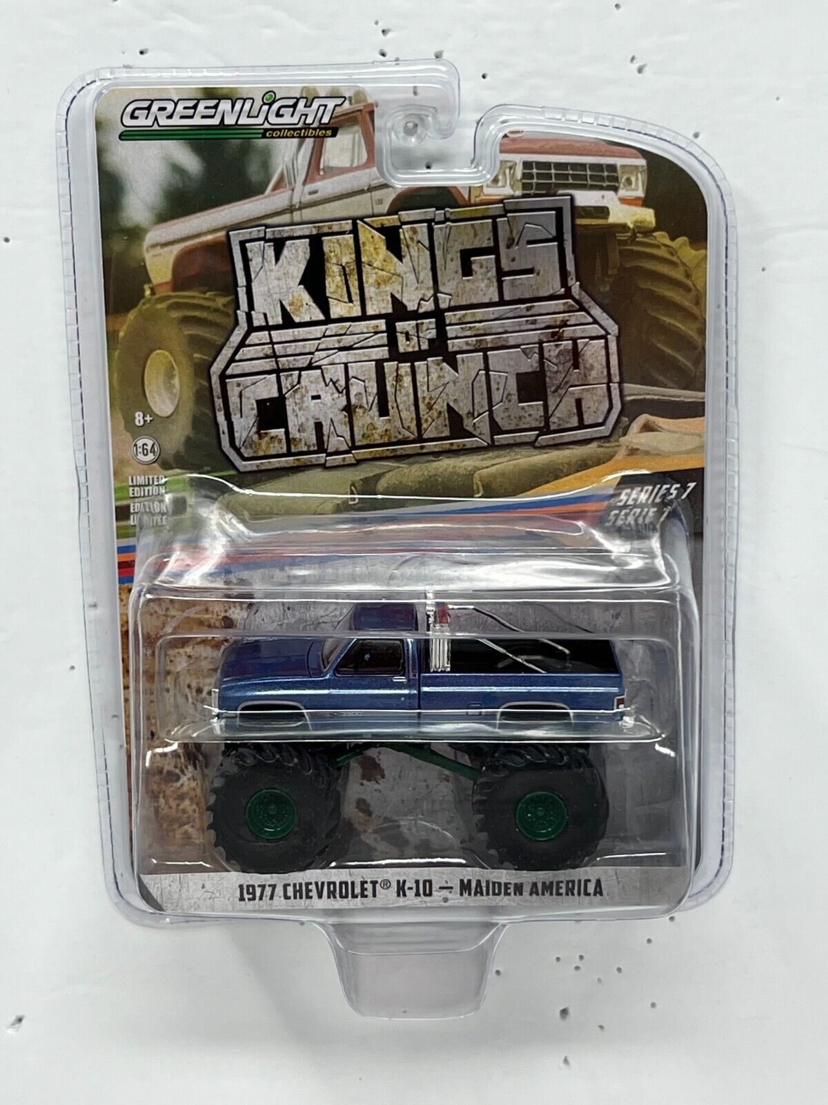 Greenlight Kings of Crunch 1977 Chevy K-10 GREEN MACHINE 1:64 Diecast