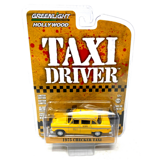 Greenlight Hollywood Series 26 Taxi Driver 1975 Checker Taxi 1:64 Diecast