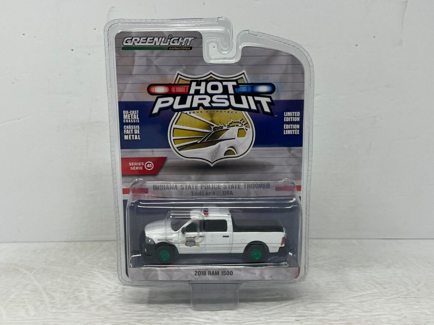 Greenlight Hot Pursuit 2018 Dodge Ram 1500 Green Machine 1:64 Diecast