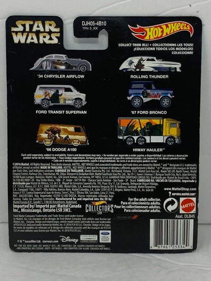 Hot Wheels 2016 Star Wars Pop Culture 1:64 Diecast Set of 6 By Ralph McQuarrie