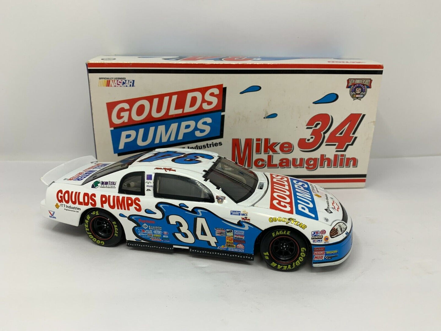 Action Nascar #34 Mike McLaughlin Gould Pump 1998 Chevy Monte Carlo 1:24 Diecast