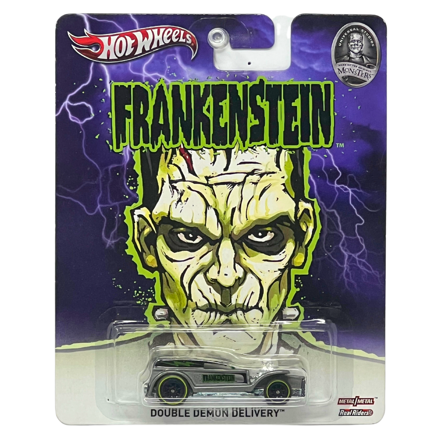 Hot Wheels Monsters Frankenstein Double Demon Delivery Real Riders 1:64 Diecast