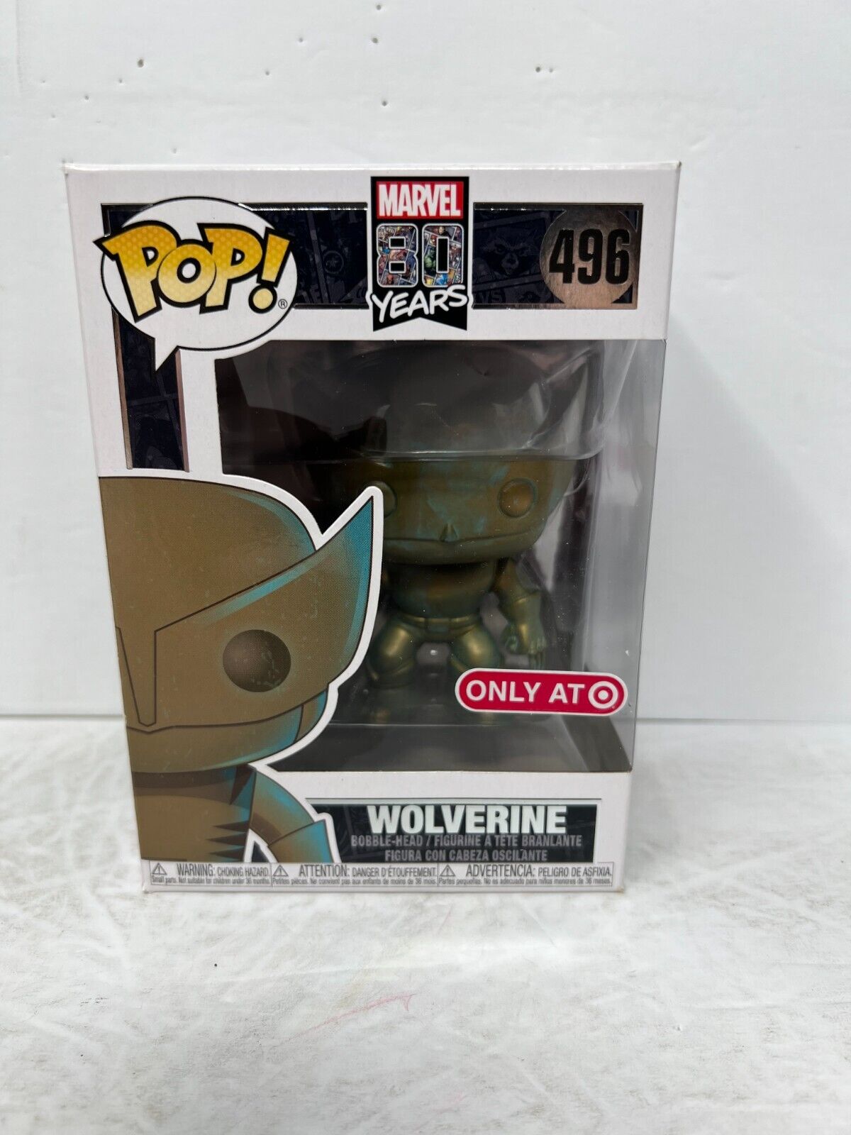 Funko Pop! Marvel 80 Years #496 Wolverine (Patina) Target Exclusive Bobble-head