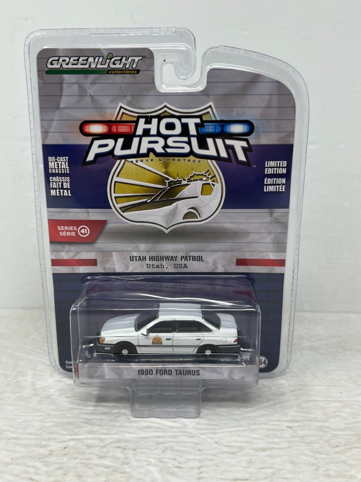 Greenlight Hot Pursuit 1990 Ford Taurus Utah Highway Patrol 1:64 Diecast