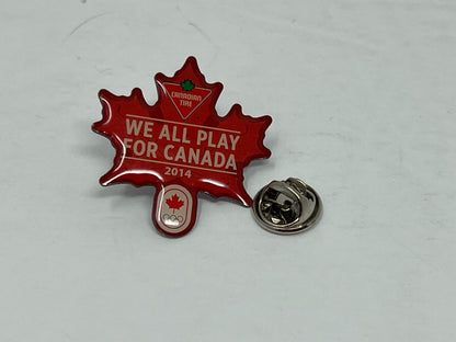 2014 Canadian Tire We All Play for Canada Maple Leaf Olympics Lapel Pin P2