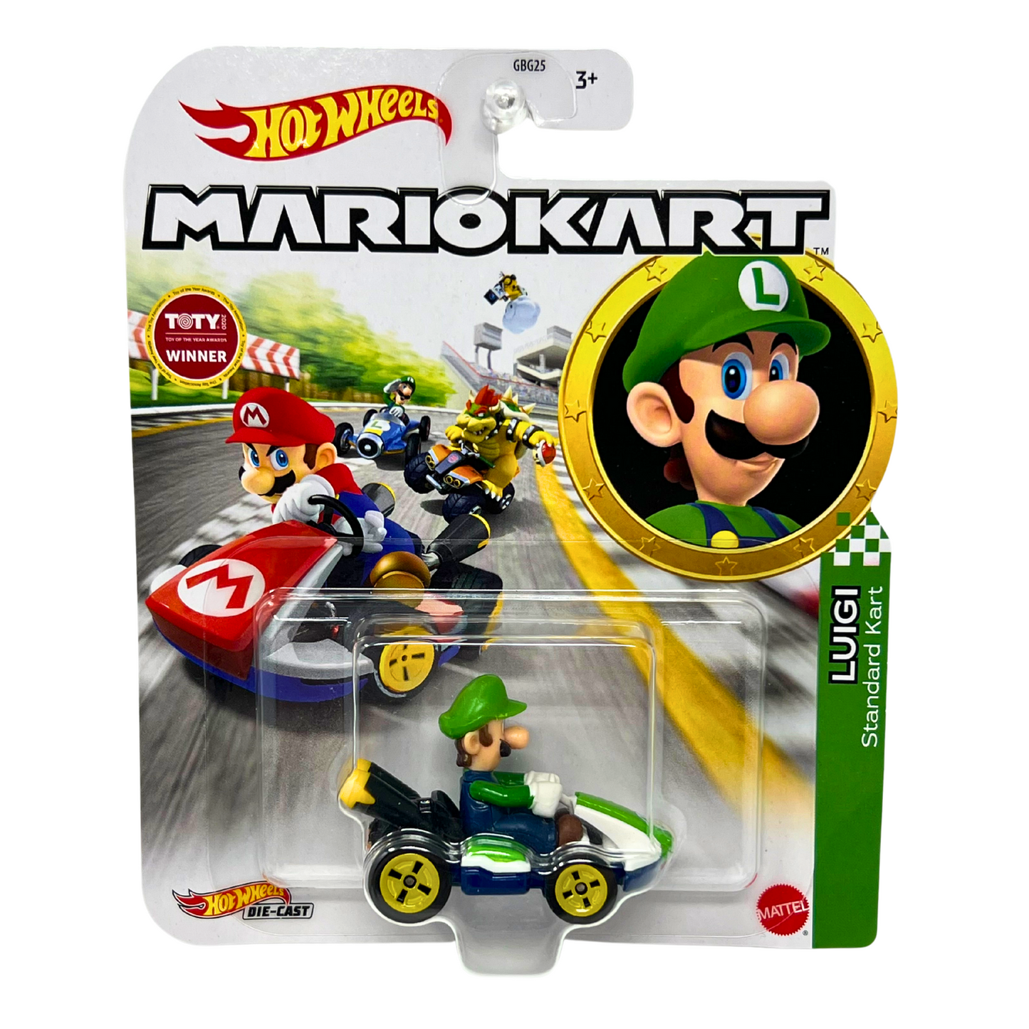 Hot Wheels Mario Kart Luigi Standard Kart 1:64 Diecast