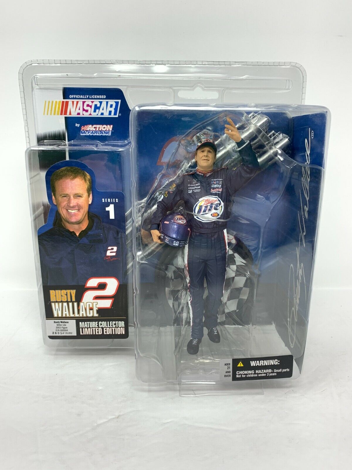 McFarlane Action Nascar Rusty Wallace Series Miller Lite 2003 Action Figure