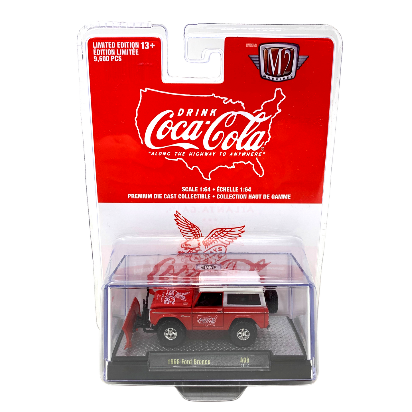 M2 Machines Coca-Cola 1966 Ford Bronco A08 1:64 Diecast Limited Edition