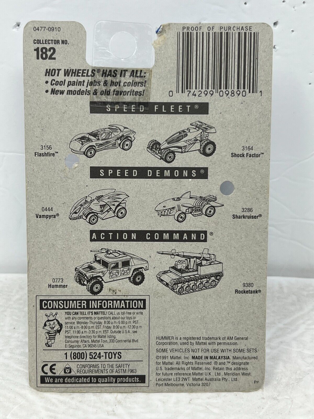 Hot Wheels 1991 Shadow Jet 1:64 Diecast
