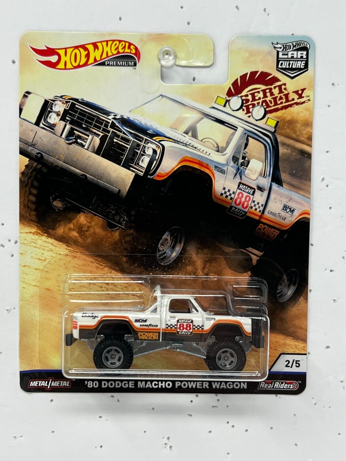 Hot Wheels Premium Desert Rally '80 Dodge Macho Power Wagon 1:64 Diecast