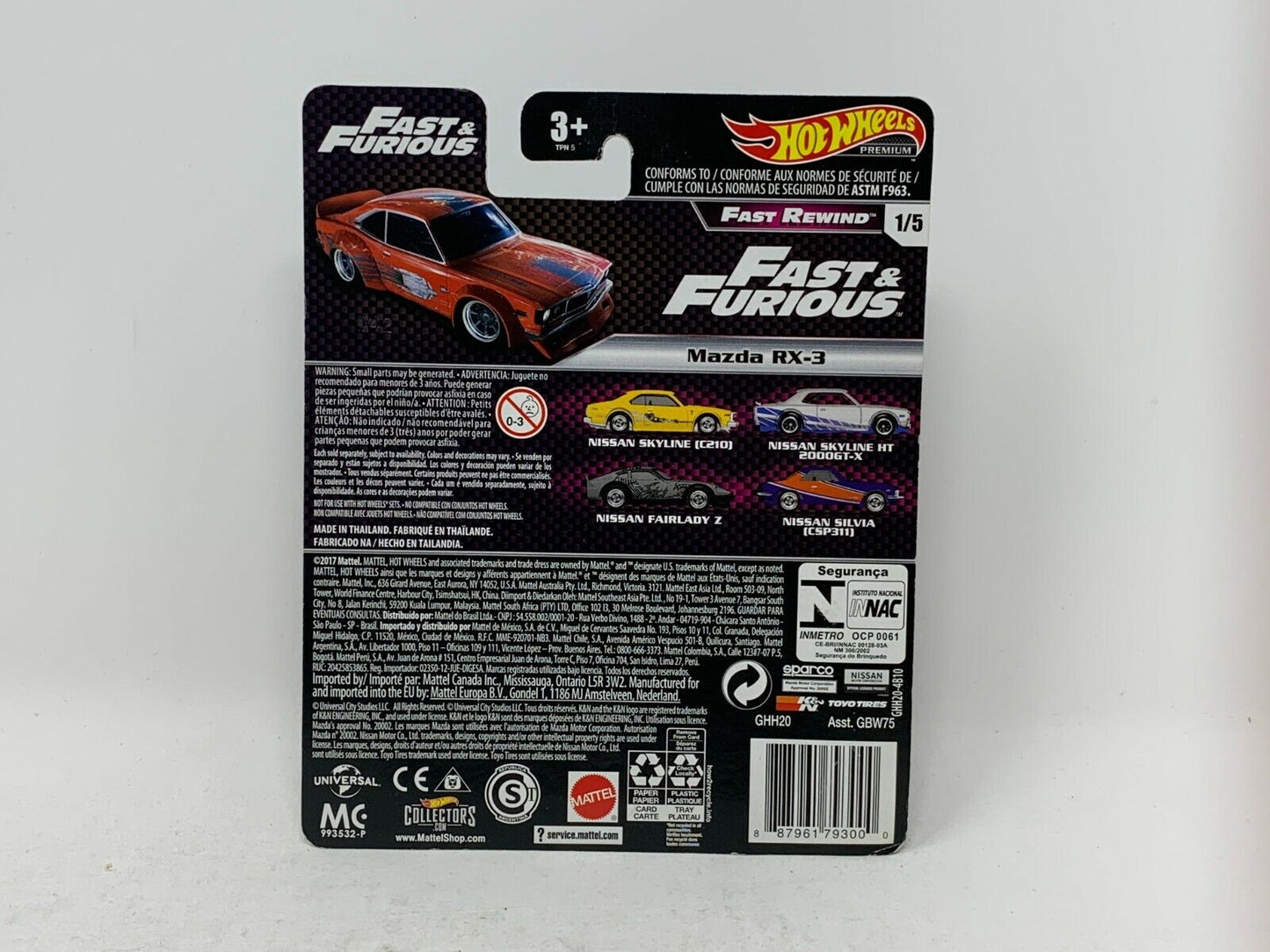 Hot Wheels Premium Fast & Furious Fast Rewind Mazda RX-3 1:64 Diecast