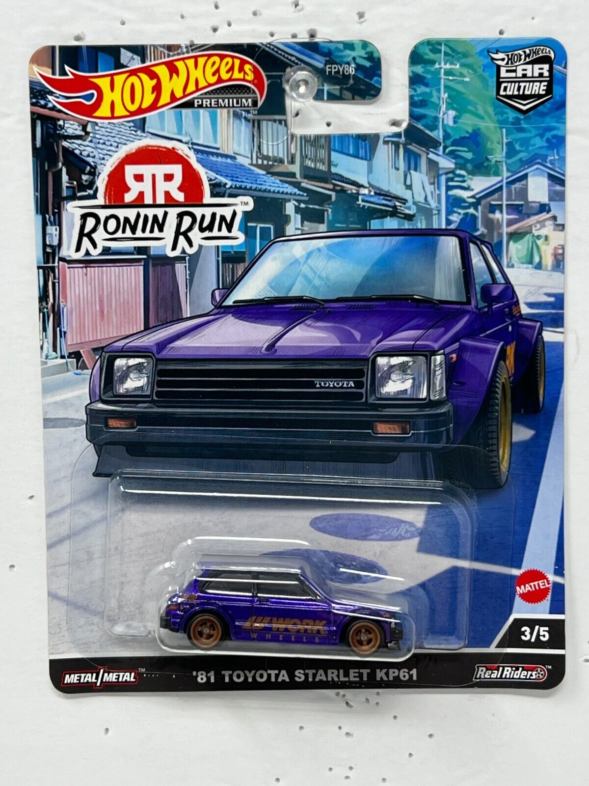 Hot Wheels Premium Ronin Run '81 Toyota Starlet KP61 1:64 Diecast