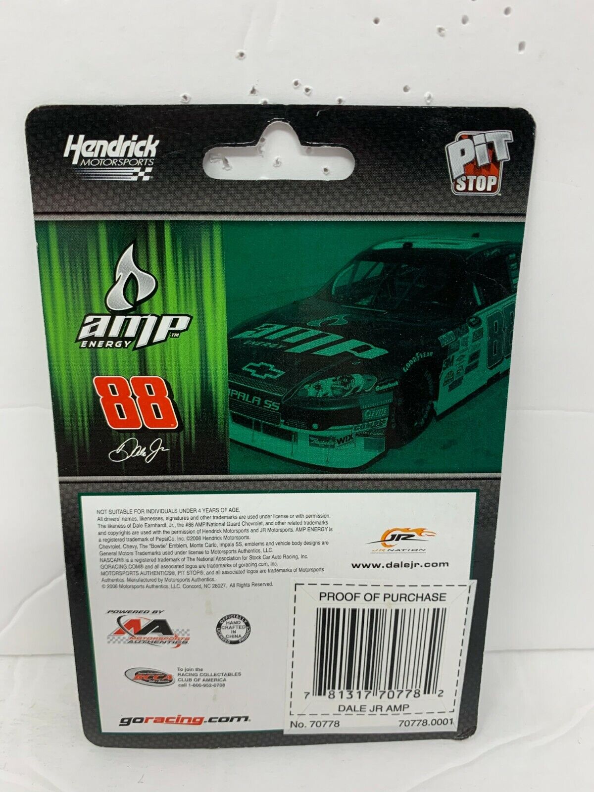 Motorsports Authentics Pit Stop Nascar #88 Amp  Dale Earnhardt Jr. 1:64 Diecast