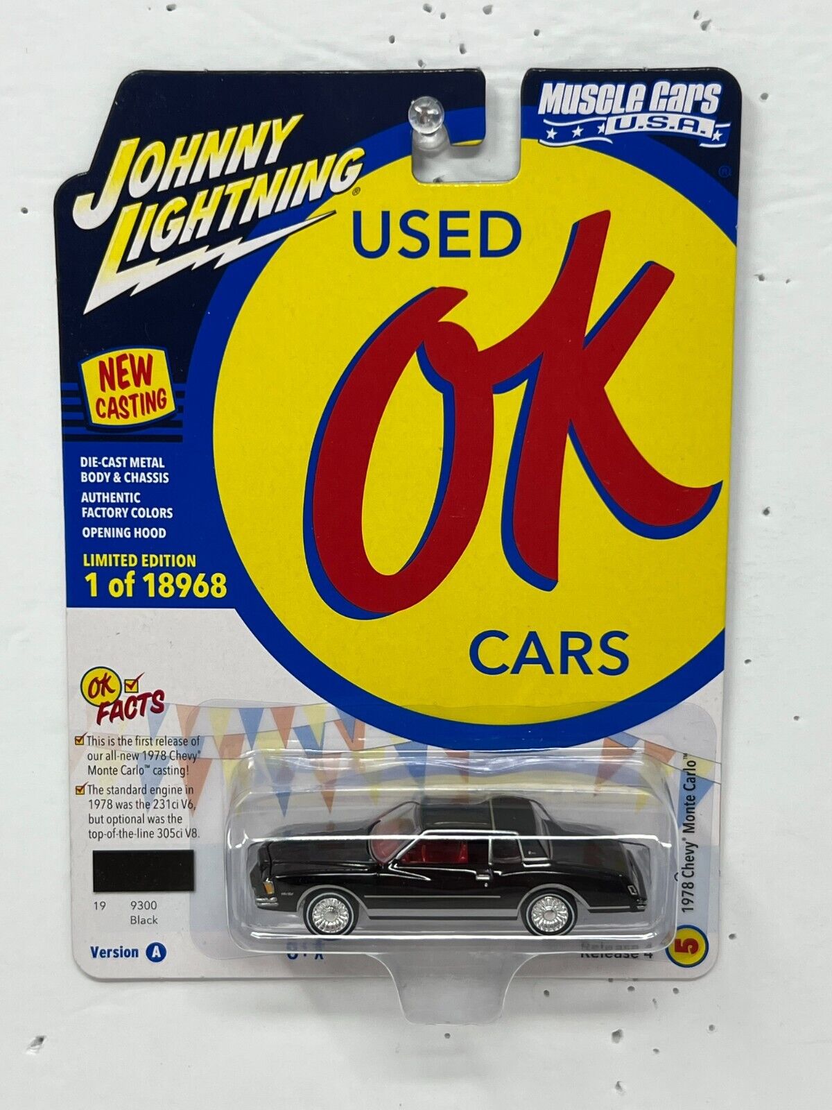 Johnny Lightning Used OK Cars 1978 Chevy Monte Carlo 1:64 Diecast