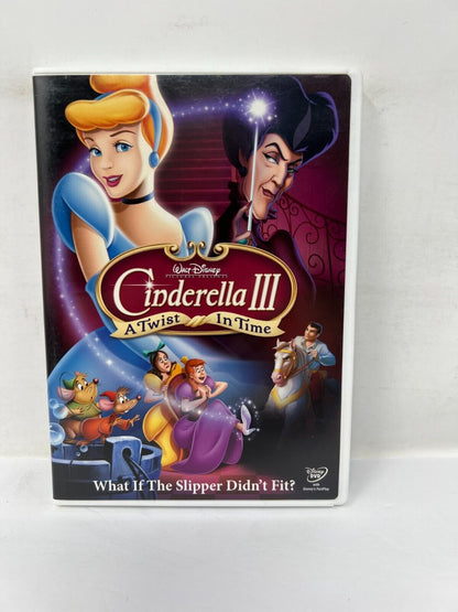 Disney Cinderella III 3: A Twist in Time (DVD, 2007) Good Condition!!!