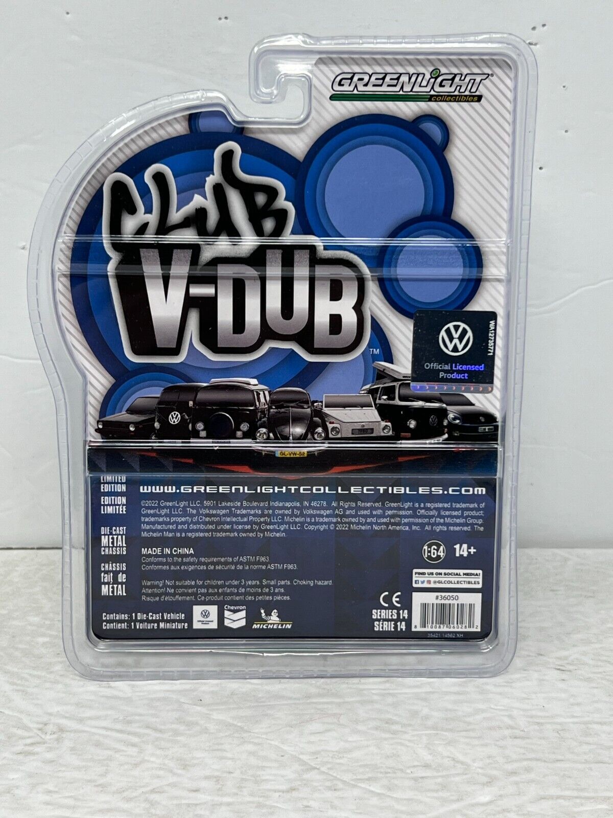 Greenlight Club V-Dub Volkswagen Beetle Taxi 1:64 Diecast