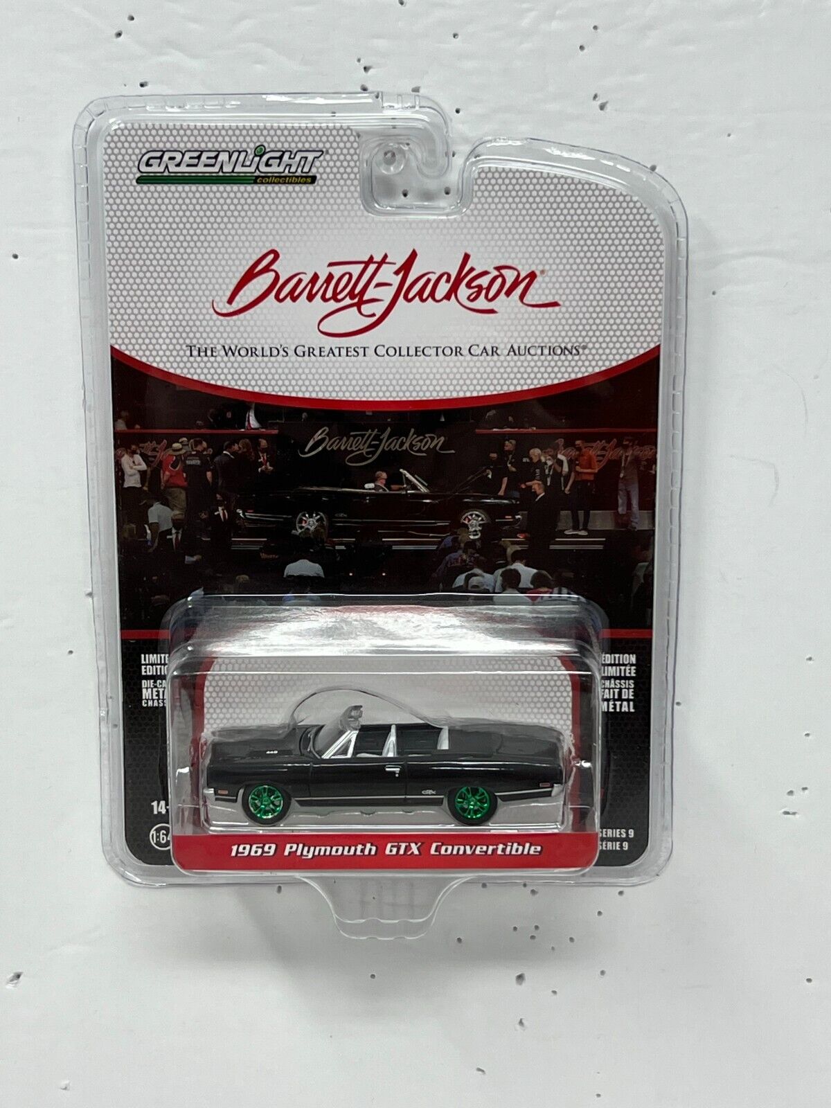 Greenlight Barrett-Jackson 1969 Plymouth GTX Green Machine 1:64 Diecast