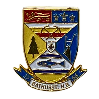 Bathurst New Brunswick Coat of Arms Patriotic Lapel Pin SP2