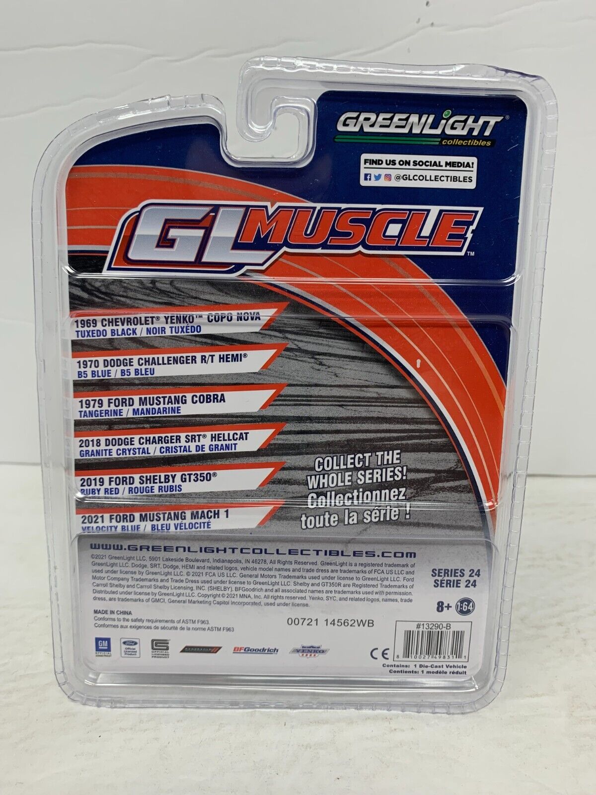 Greenlight GL Muscle Series 24 1970 Dodge Challenger RT Hemi 1:64 Diecast